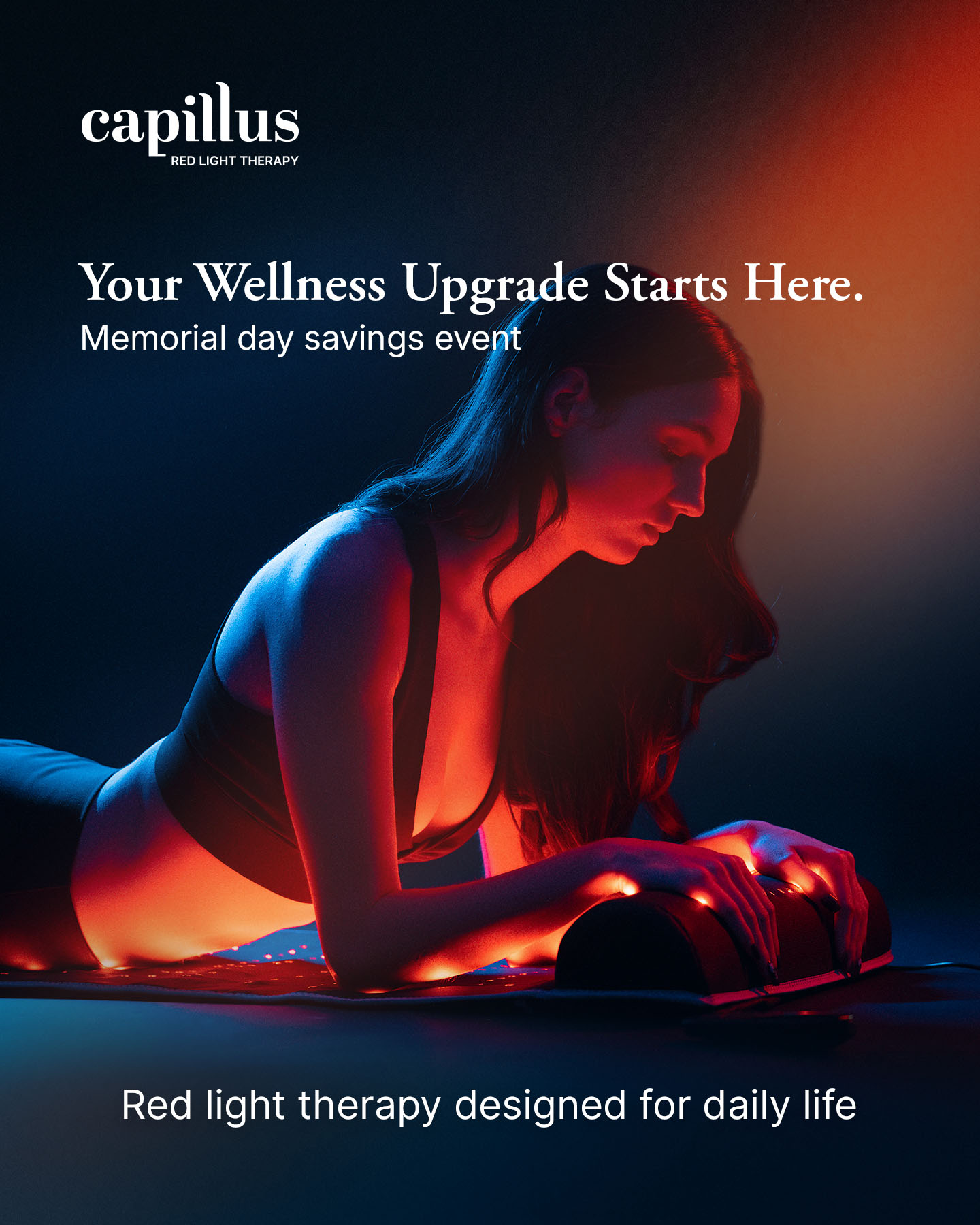 Capillus red light therapy wellness upgrade ad