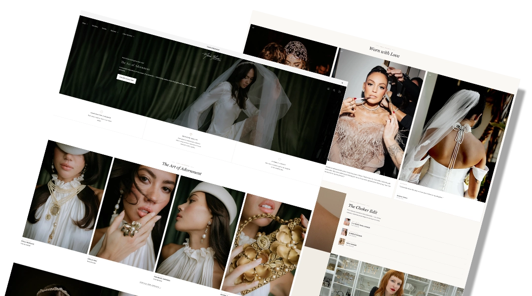 Maria Elena Headpieces ecommerce work by Olko