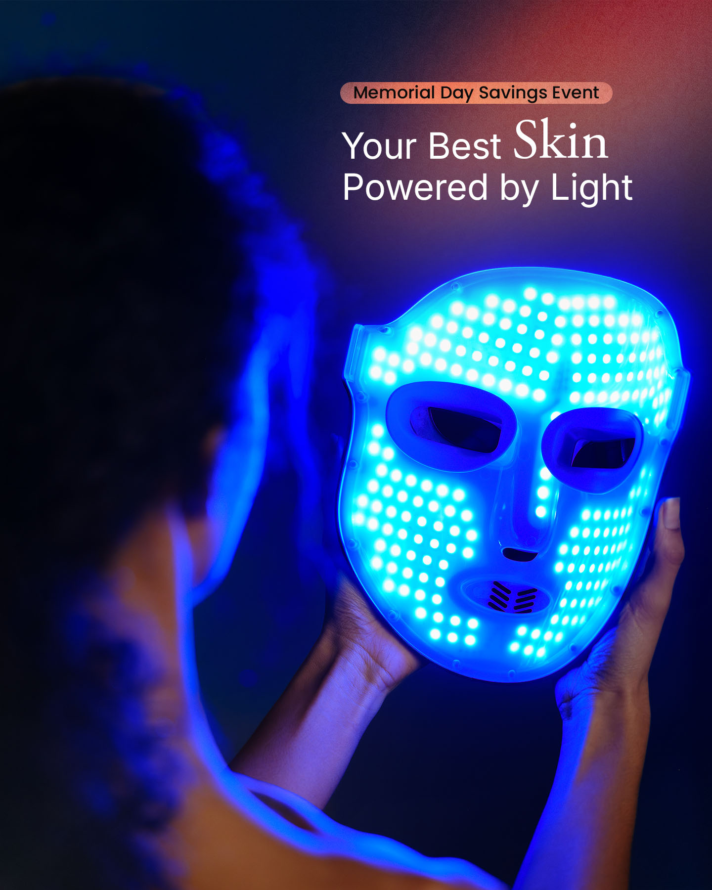 Capillus LED mask ad — Your Best Skin Powered by Light
