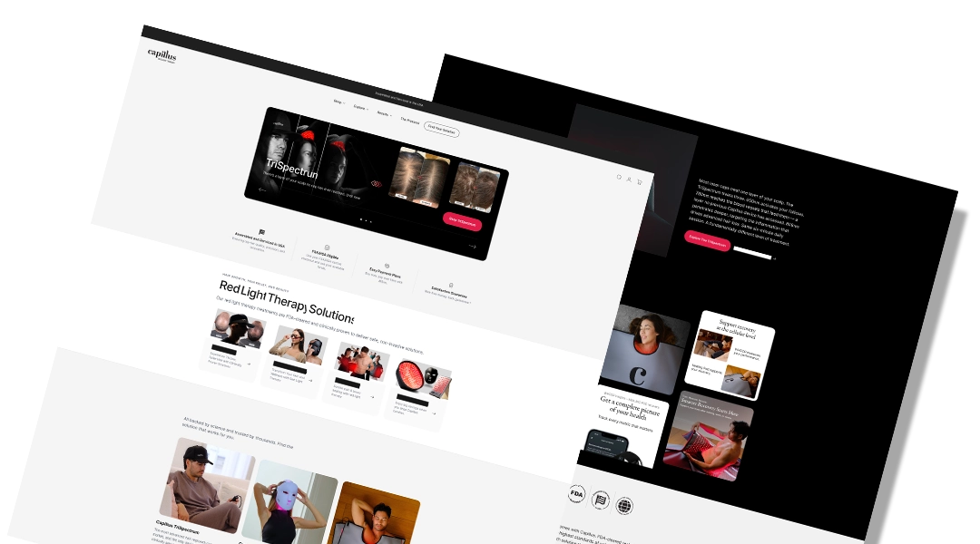 Capillus ecommerce work by Olko
