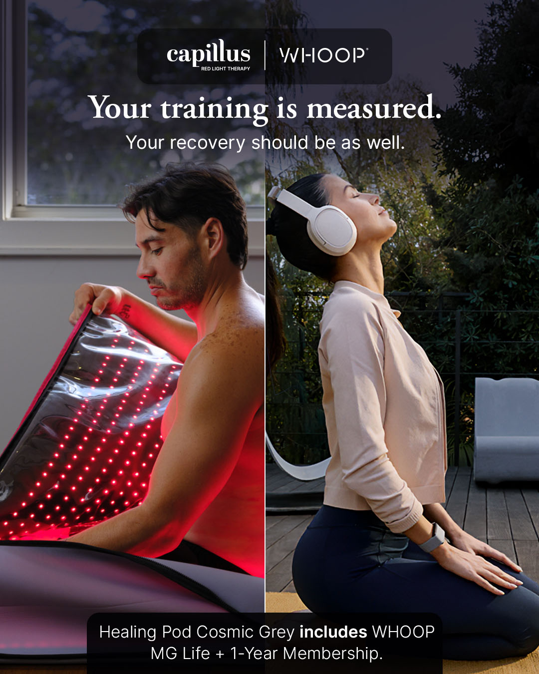 Capillus x Whoop recovery ad